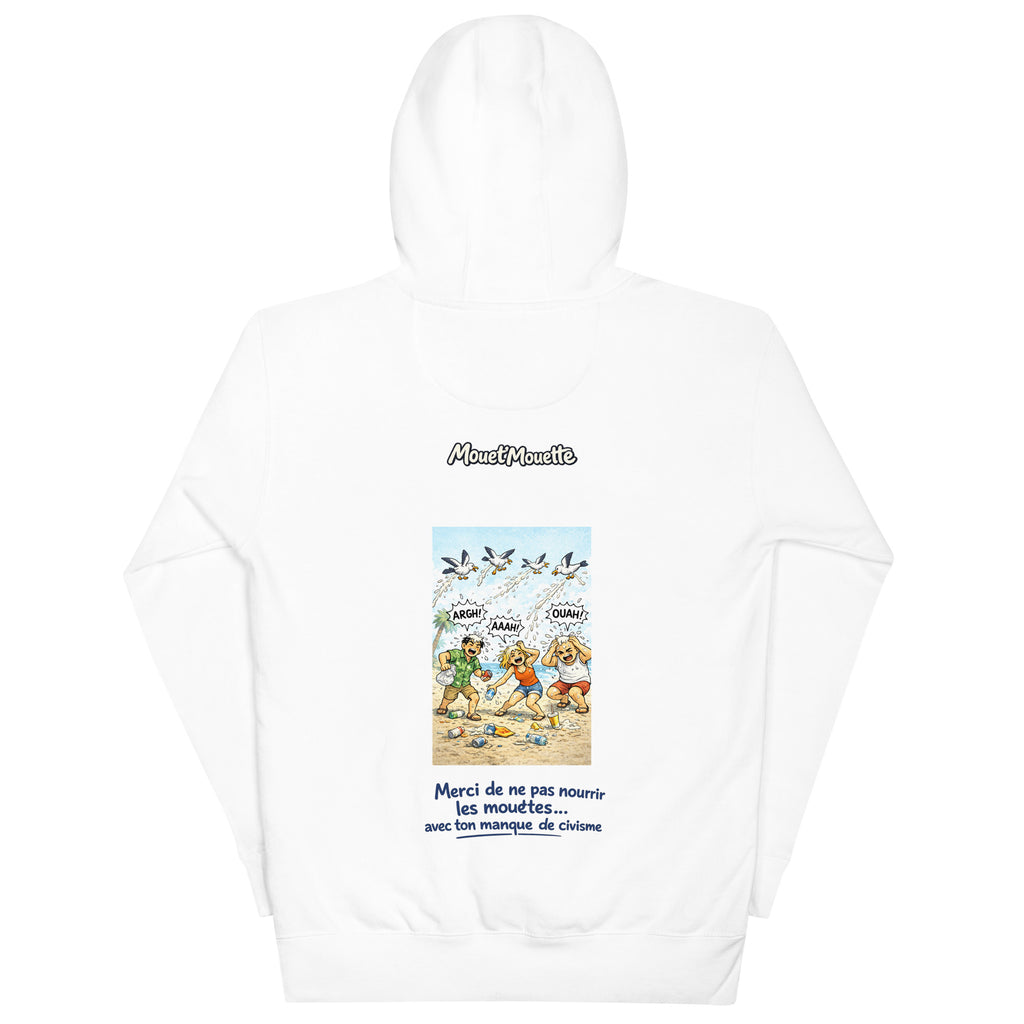 Sweat à Capuche Logo Manque de civisme Mouet'Mouette - Mouet'Mouette