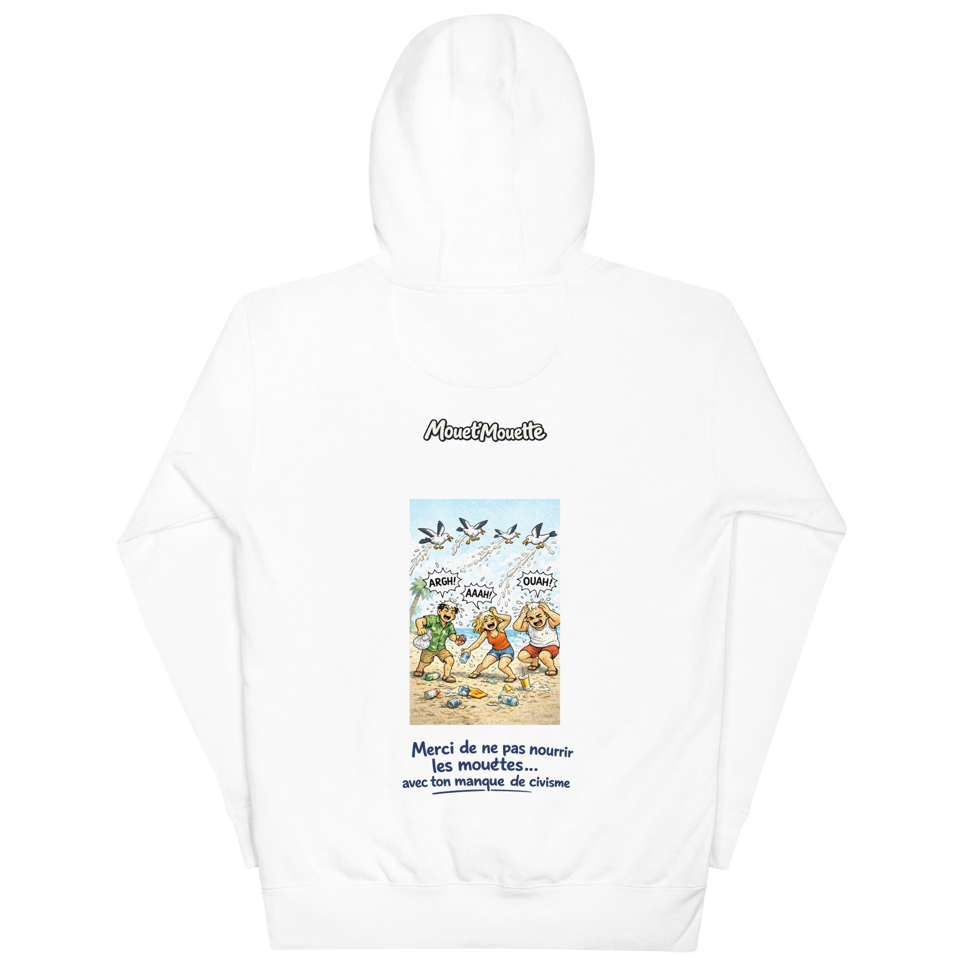Sweat à Capuche Logo Manque de civisme Mouet'Mouette - Mouet'Mouette